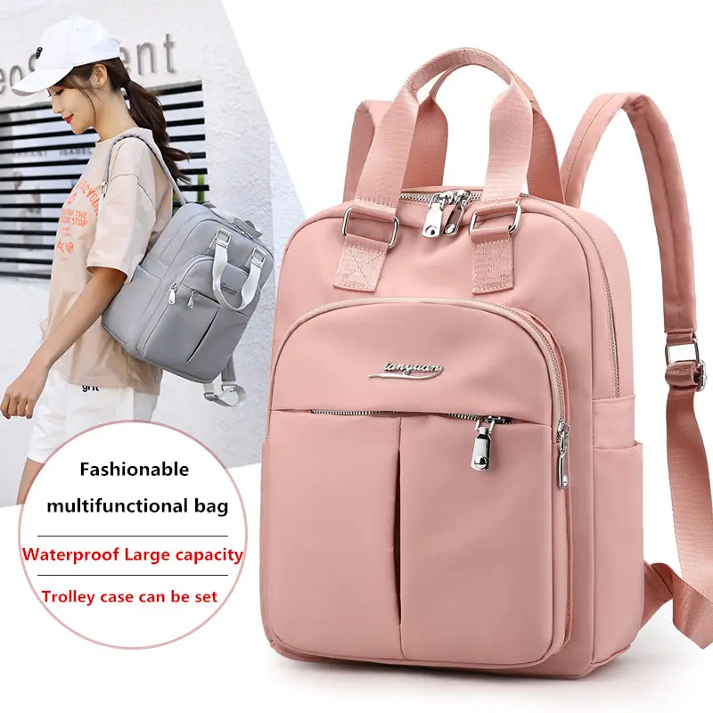 Mochila de Nylon resistente al agua para mujer, bolso de hombro escolar, mochila de viaje para chicas adolescentes