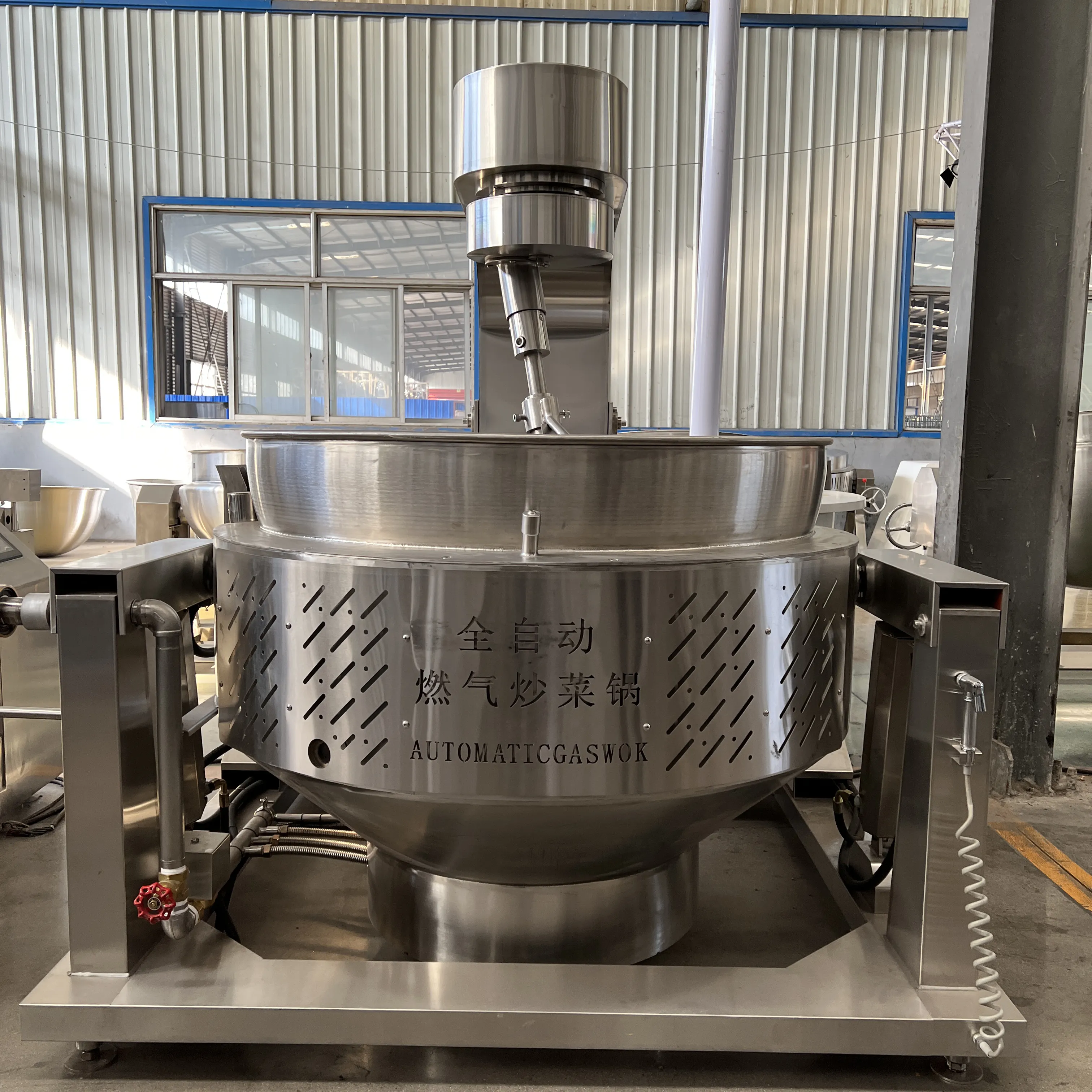 Large Capacity Automatic Gas Electric Sauce Cooking Mixer Machine Food Industrial Cooker With Mixer