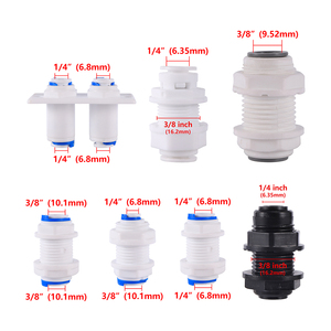 1/4 3/8英寸快速推入连接隔板直连接器反渗透零件水过滤器管件 - Product Image 2