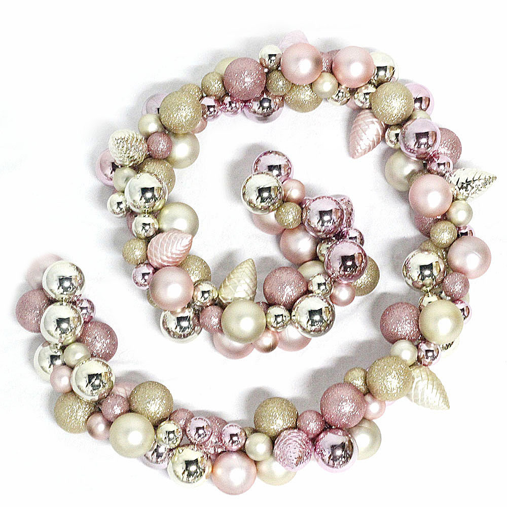 Guirlande de boules#180cm rose clair