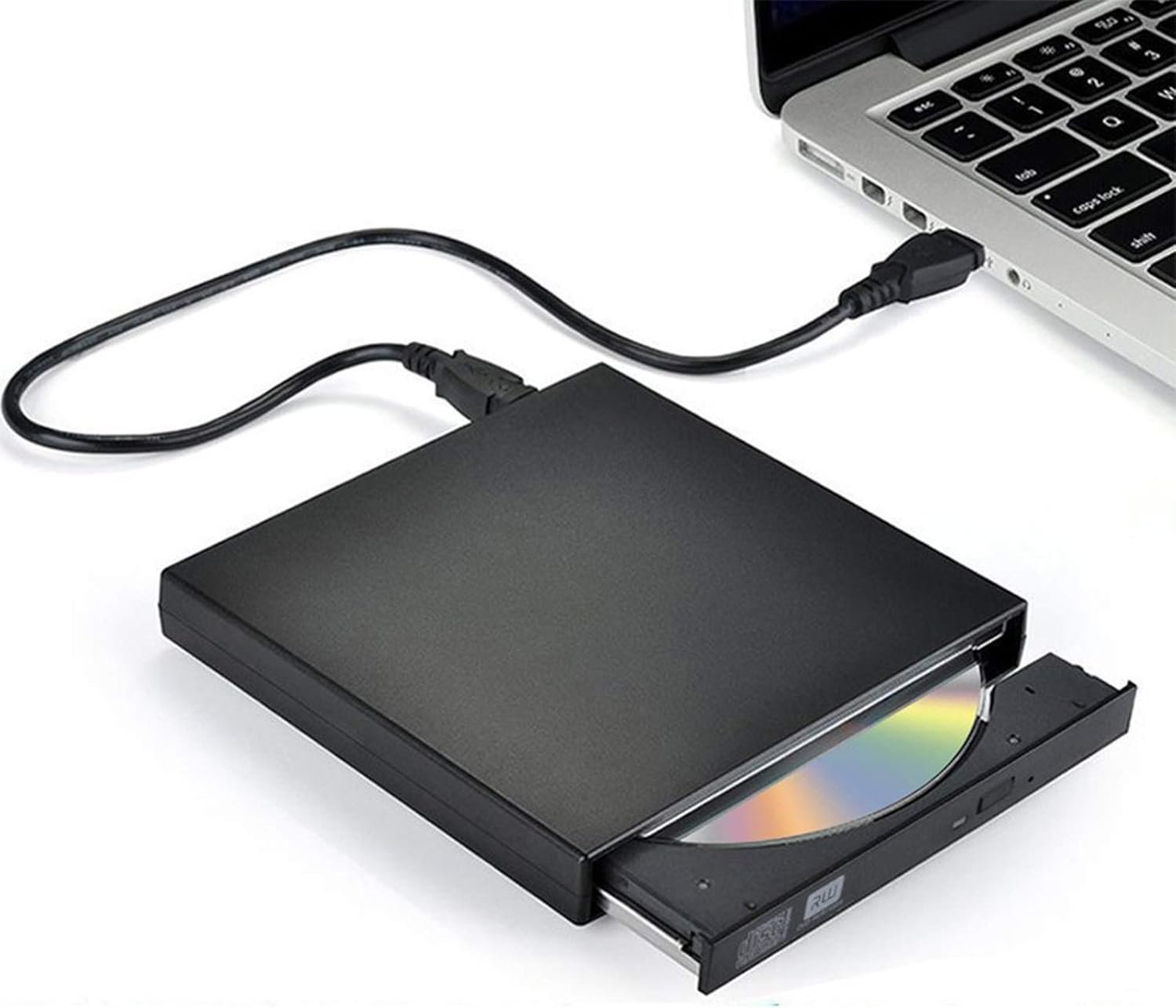 Black 12.7mm USB2.0 DVD