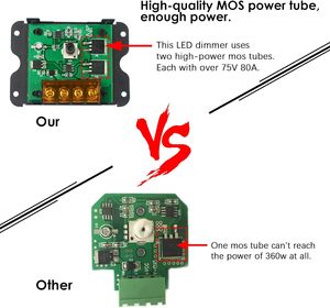 12 V 24 V 30 A CE RoHS einfarbiger LED-Modul Lampenknopf Einstellbarer Helligkeitsschalter Regler rotierender PWM-Abblendlichtstreifen-Abblendregler - Product Image 4