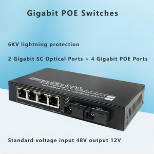 Glasfaser-Transceiver-Ethernet-Switch Gigabit-Poe-Switch-Extender Glasfaser-Medien konverter/10-Port-POE-Switch-Karte