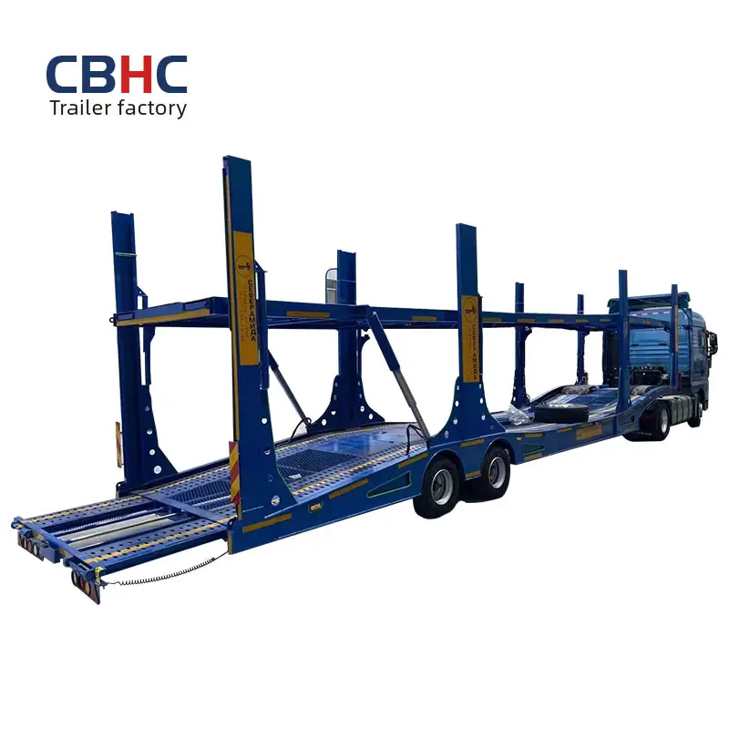 Đa trục 6-8 xe ô tô hai tầng Xe Tải xe tàu sân bay Trailer bán đôi boong Hauler Xe tàu sân bay Trailer