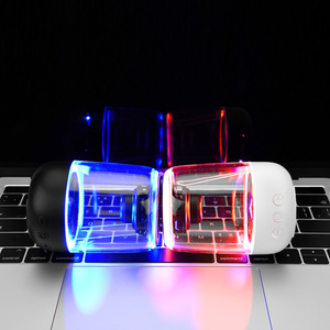 TWS LED C7带5.0扬声器透明LED发光低音炮6D环绕HIFI立体声无线TWS扬声器 - Product Image 5