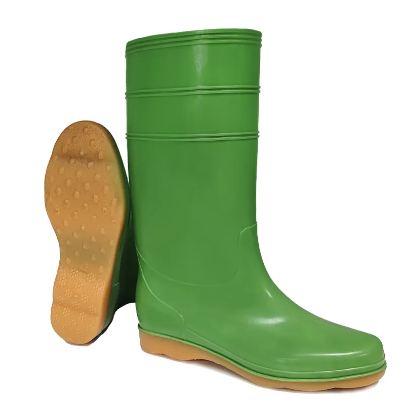 Bottes wellington en PVC colorées bottes de pluie pour aliments pour animaux bottes de travail des agriculteurs