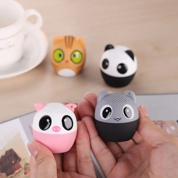 Minialtavoz Bluetooth con forma de Panda para selfies, 400mah, Tws, inalámbrico, bonito