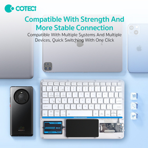 Coteci BT5.0 Ipad键盘RGB背光水晶兼容安卓视窗苹果系统新的usb-c端口触摸板2.4G平板电脑射频 - Product Image 4