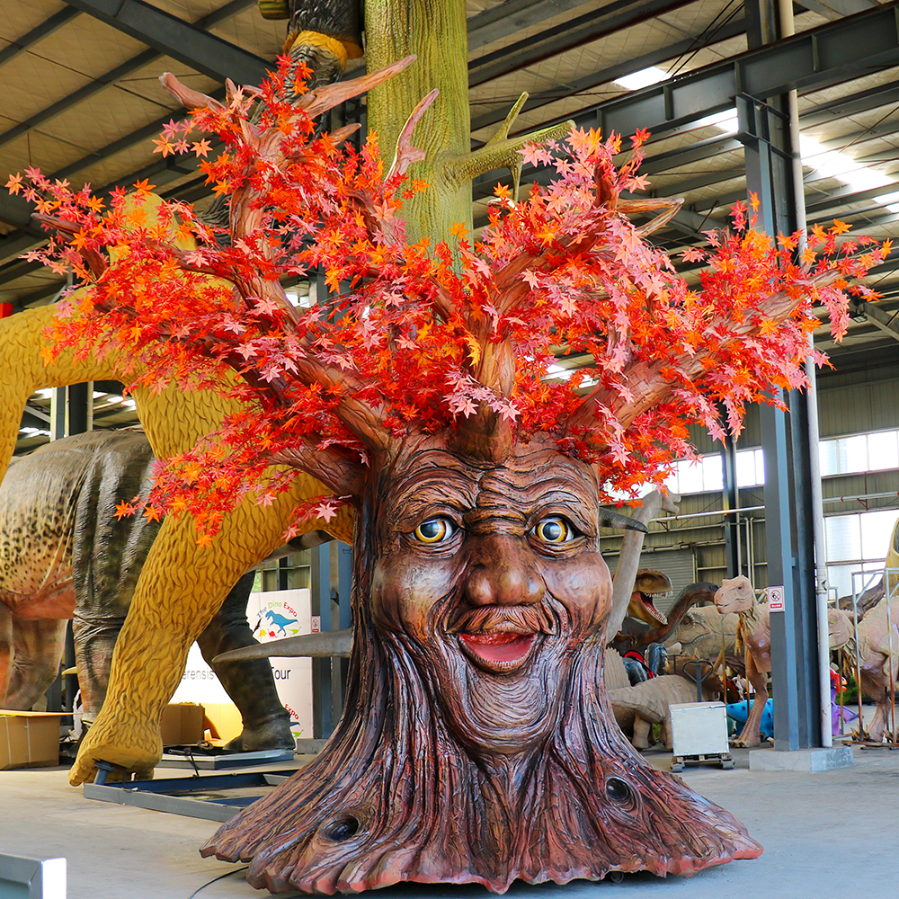 Arbre parlant aux feuilles rouges