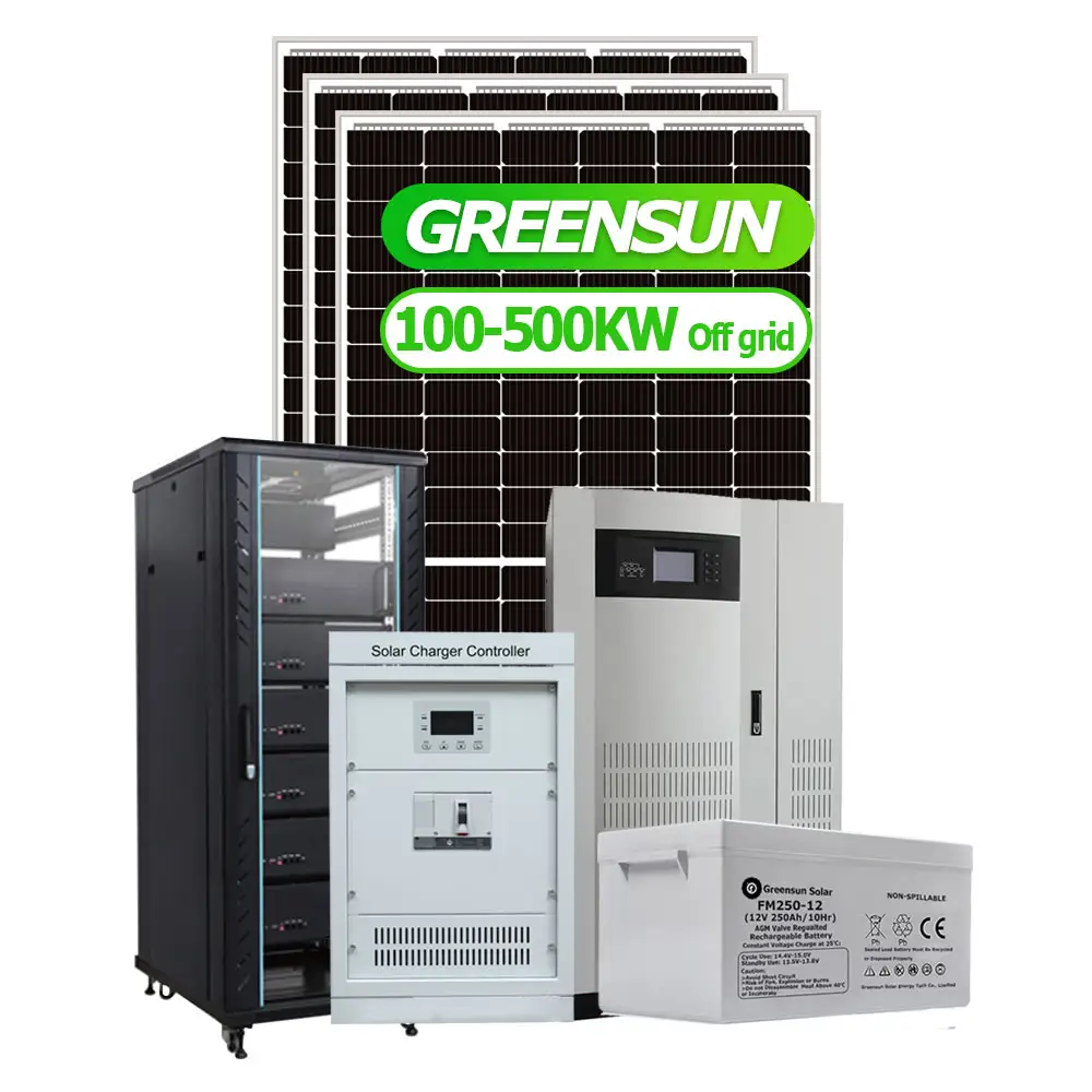 High Conversion 300KW Off Grid Solar Power System 200KW With Mppt Charge Controller Price