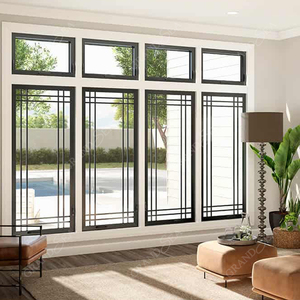 Design moderno telaio in alluminio fisso doppio vetro finestre grande vista immagine panoramica casa finestra fissa per la vendita - Product Image 2