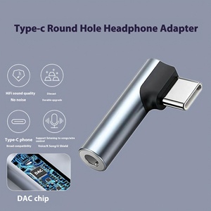 PSDA 3D için sağ açı tipi C 3.5mm Aux ses adaptörü alüminyum alaşım USB cep telefonu örgü için 3.5mm kulaklık jakı dönüştürücü - Product Image 3