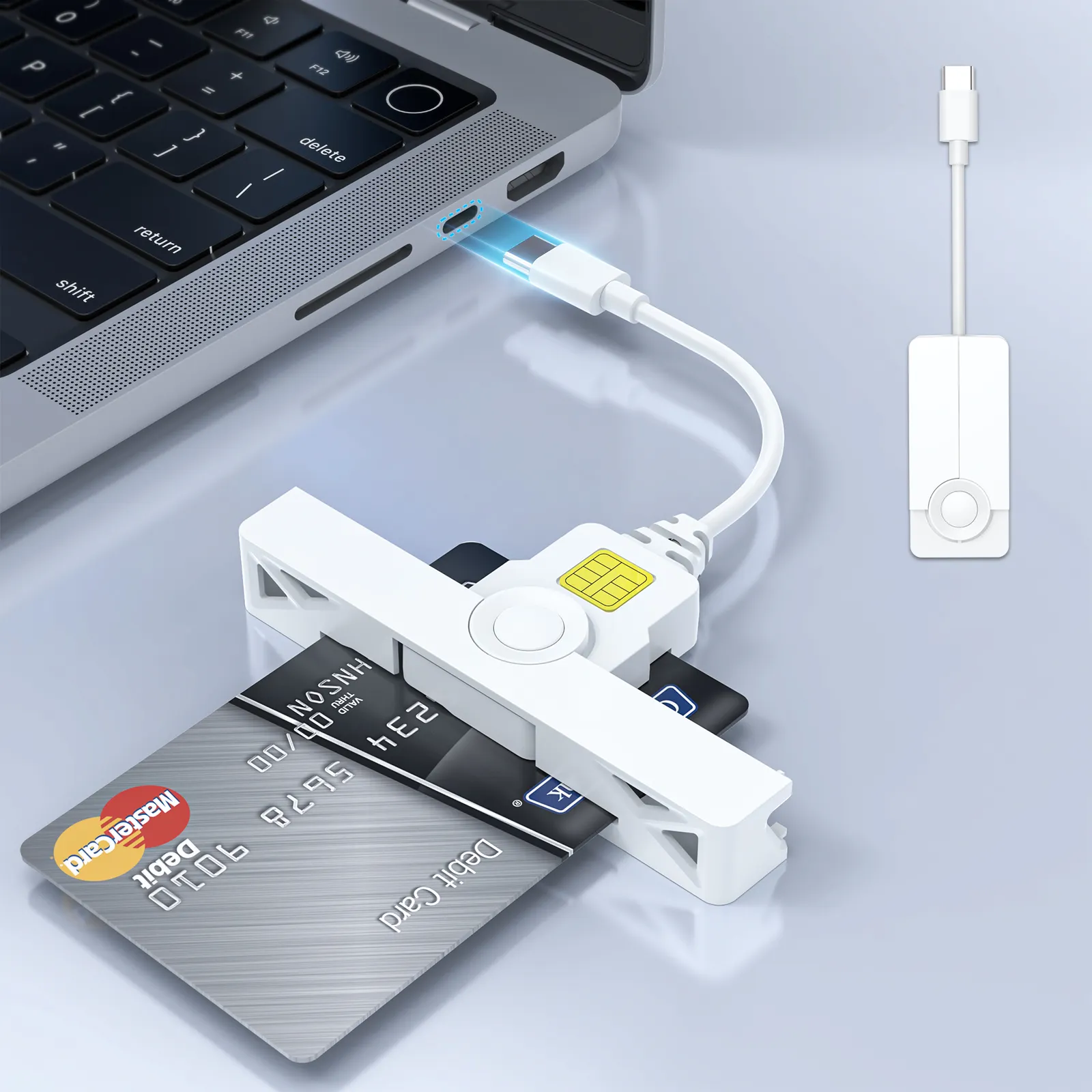 Compatible avec Mac OS Win Linux DOD USB Common Access ID IC EMV CAC Smart Card Reader