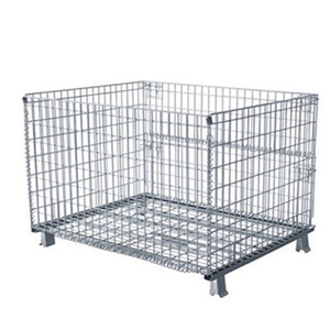 Gran oferta, caja de jaulas de malla de alambre apilable para almacenamiento, contenedor de almacenamiento plegable de acero plegable, contenedor plegable de metal - Product Image 5