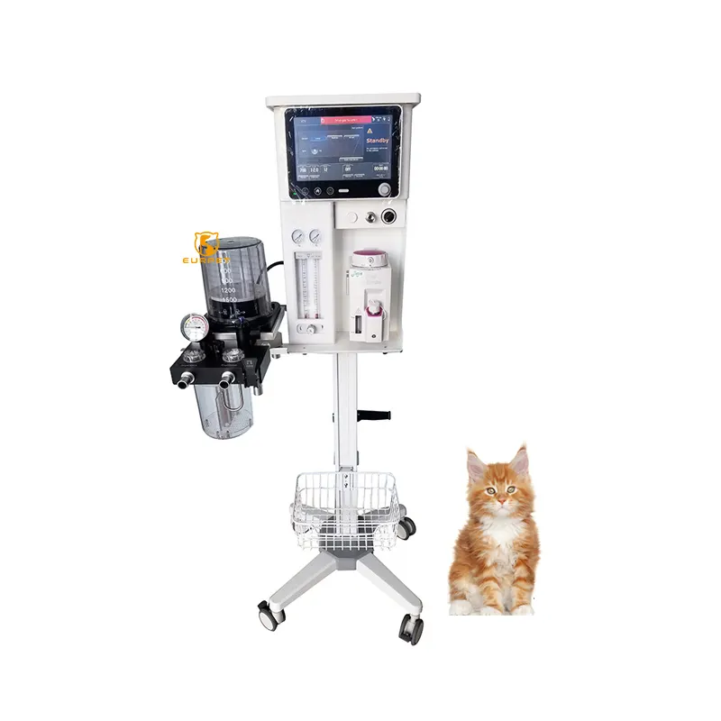 Máquina de anestesia veterinaria portátil EUR PET, vaporizador con ventilador