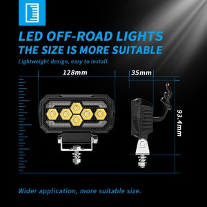 New 5Inch Square Driving Spotlight Engineering Vehicle <strong>LED</strong> Work Light Off-road Vehicle Fog Light Truck Warning Light - Product Image 4