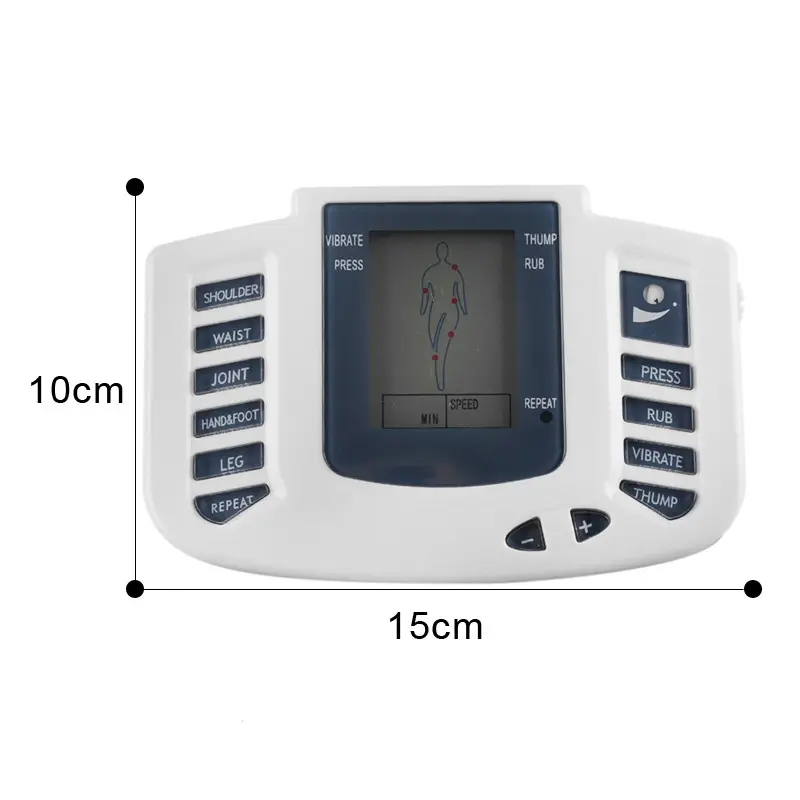 JR-309A massaggiatore elettronico a impulsi massaggiatore per il corpo unità TENS stimolatore elettrico per macchina EMS con pantofola per massaggio con elettrodi