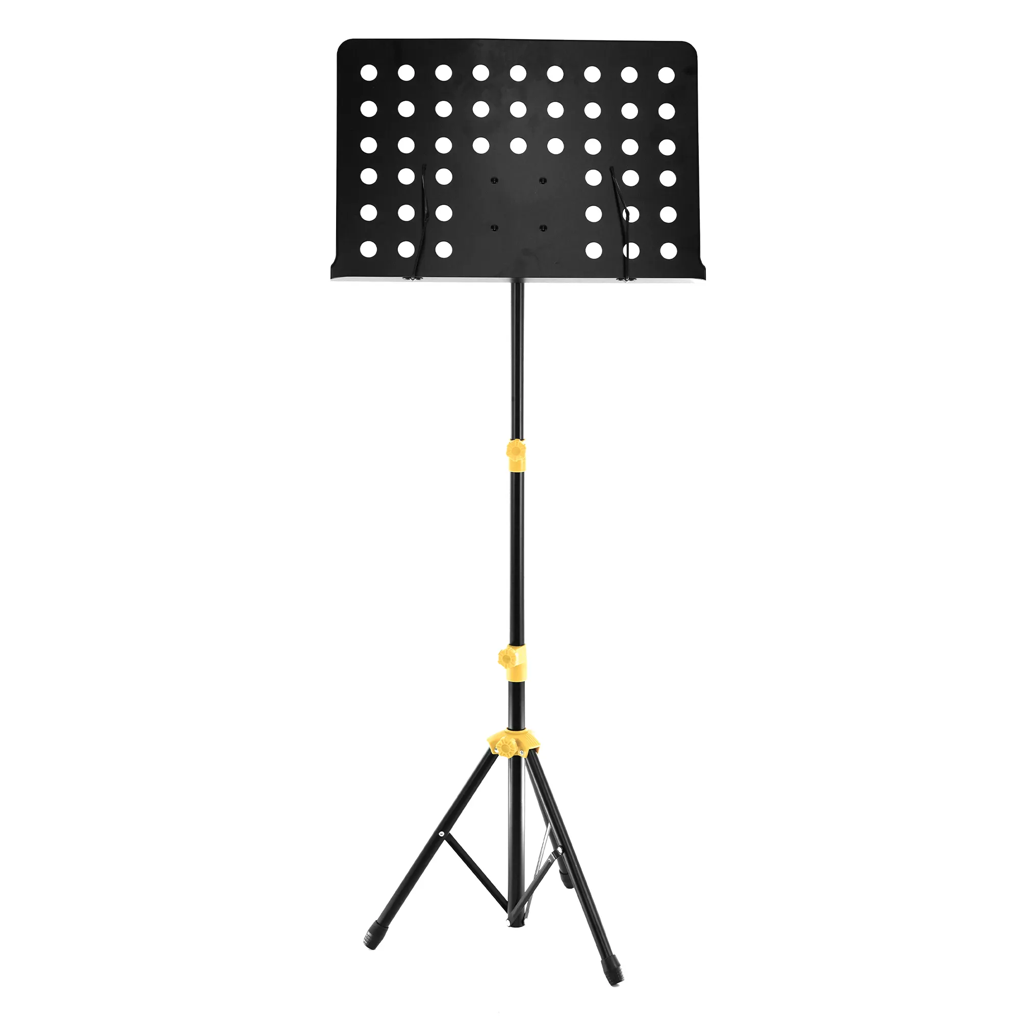 Trípode para instrumentos musicales, soporte de música amarillo portátil, barato, a la venta