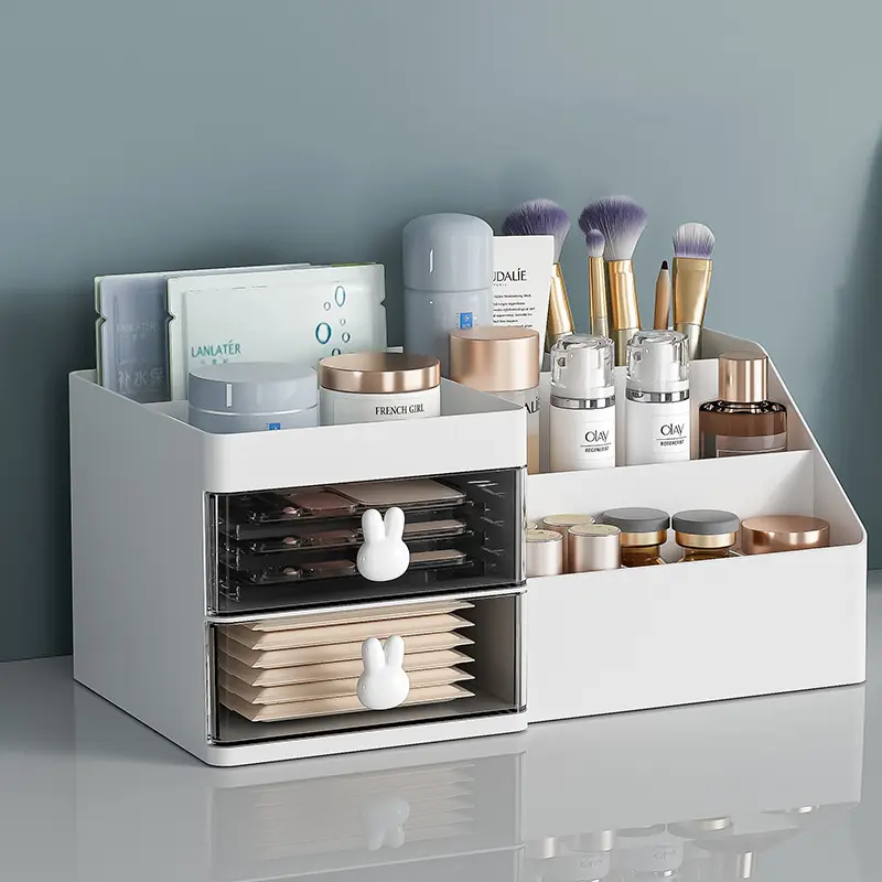 Auswahl Spaß Multi-Funktion Zuhause Kosmetik Schönheit make-up-organisator Schreibtisch Organisator Haus lagerung Produkte Kunststoff-Schreibtisch-Aufbewahrungsbox
