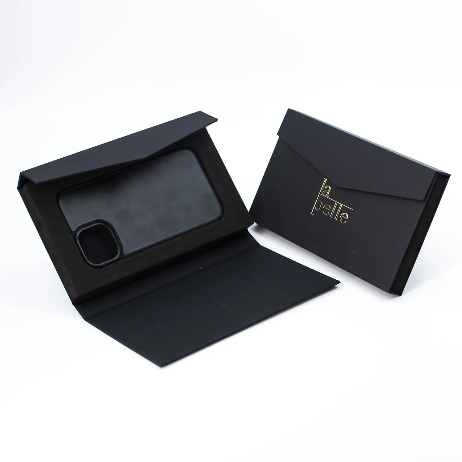 개인화 된 컬러 북 모양 자석 플립 탑 전화 케이스 럭셔리 선물 패키지 상자 자신의 로고가있는
