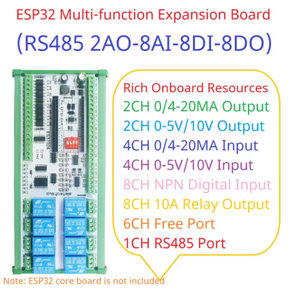 Eletechsup es32d26-8ai-8di-8do ESP32无线网络中继板4-20毫安0-10伏物联网数字模拟输入输出模块