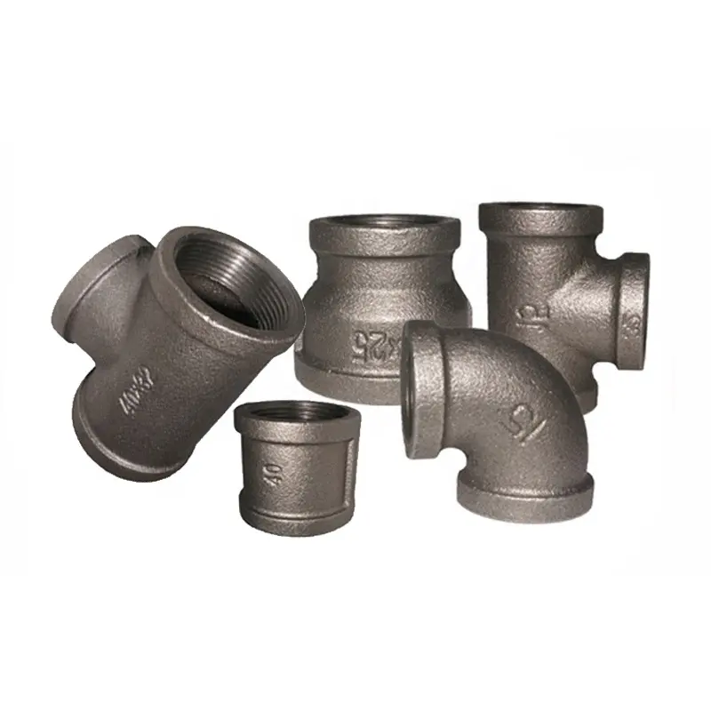 UL FM Fire Fighting System Plumbing Black Galvanized Iron Fitting Threaded Malleable Iron Pipe Fittings Cast Iron Fitting