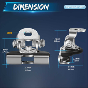 สกรูยึด M10สแตนเลสไฟ LED 12V โครงโปรเจคเตอร์สำหรับฝากระโปรงรถยนต์ - Product Image 2