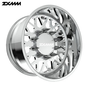 Custom 22 24 <span class=keywords><strong>26</strong></span> 28 30 Inch Luxe Diepe Schotel Gesmeed Chroom Polish Legering Dual Wielvelg Voor Ford Ram Truck 8X180 8X170 8X165.1 - Product Image 4