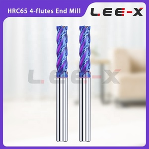 LEE-X HRC65 Blue Nano Coated Flat Milling <strong>Cutter</strong> 1*50mm-12*<strong>100mm</strong> Tungsten Carbide Cutting Tools 4 Flutes Solid Carbide End Mill - Product Image 6