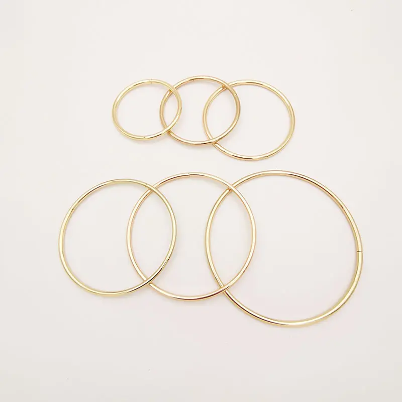Prix usine anneau en métal sac accessoires cercle anneau sac en métal poignée ronde poignée en métal pour sac