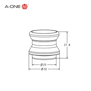 Espiga de sujeción de acero inoxidable con sistema de punto cero para mecanizado CNC 3A-400016 - Product Image 3