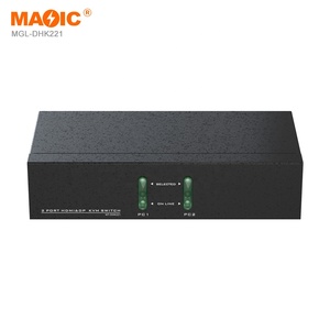 4K 60Hz DP <strong>HDMI</strong> KVM Switch 2 in 2 Out <strong>Dual</strong>-screen Mix Multiport Display Audio Video Switch with Desktop Controller