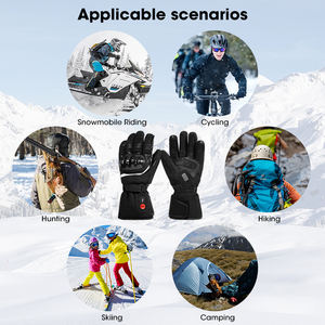 SAVIOR Goat Skin Knuckle Protection Electric Battery Gant Chauffant Motor Winter Thermal Riding Heated Motorcycle <strong>Gloves</strong>