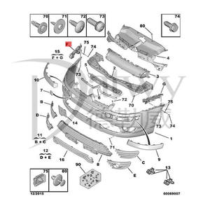 OE 741679 7416.79 7416 79 Tấm Chắn Bùn Trước Bên Trái Khung Bên Phải Hỗ Trợ Citroen C4 04-08 (Mỗi Cặp) (Nhãn Hiệu Dawy) - Product Image 6
