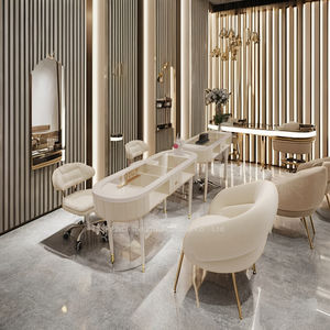 Mobilier de <span class=keywords><strong>salon</strong></span> de beauté Ensemble de bureau et chaise pour ongles Table moderne pour manucure Mobilier de <span class=keywords><strong>salon</strong></span> pour manucure Ensemble de tables et de chaises pour ongles en marbre - Product Image 1