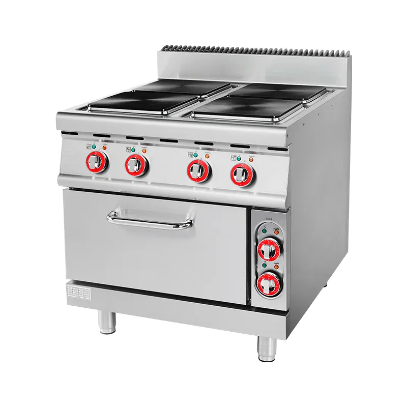 Cucina elettrica a 4 piastre ad alta efficienza e attrezzatura per la ristorazione Fast Food da forno con tensione 380V