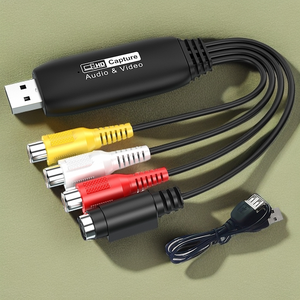 带RCA连接器的USB 1080P 1通道视频采集卡支持投影仪和HTV摄像机的S-Video + AV信号监控 - Product Image 5