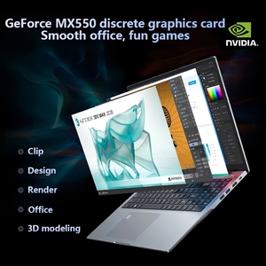 Voll funktions fähiger Typ C 16 Zoll i7 Gaming-Laptop der 12. Generation MX550 4GB Win11 Notebook-Computer mit Finger abdruck entsperren - Product Image 3