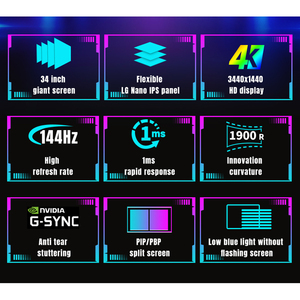 Customized High Resolution <strong>Monitor</strong> 32 34 Inch Curved 1k 2k 4K Gamer <strong>Computer</strong> Screen <strong>Display</strong> 1MS <strong>LCD</strong> <strong>Monitors</strong> Gaming - Product Image 4