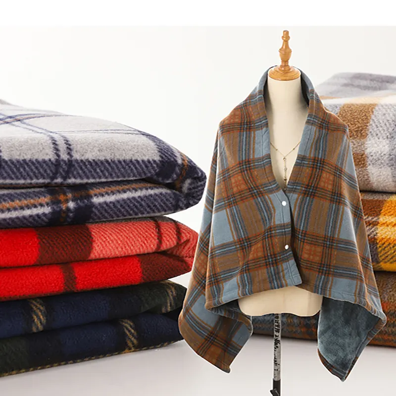 Scialle invernali lunghe e morbide sciarpe calde finte plaid coperta per l'inverno