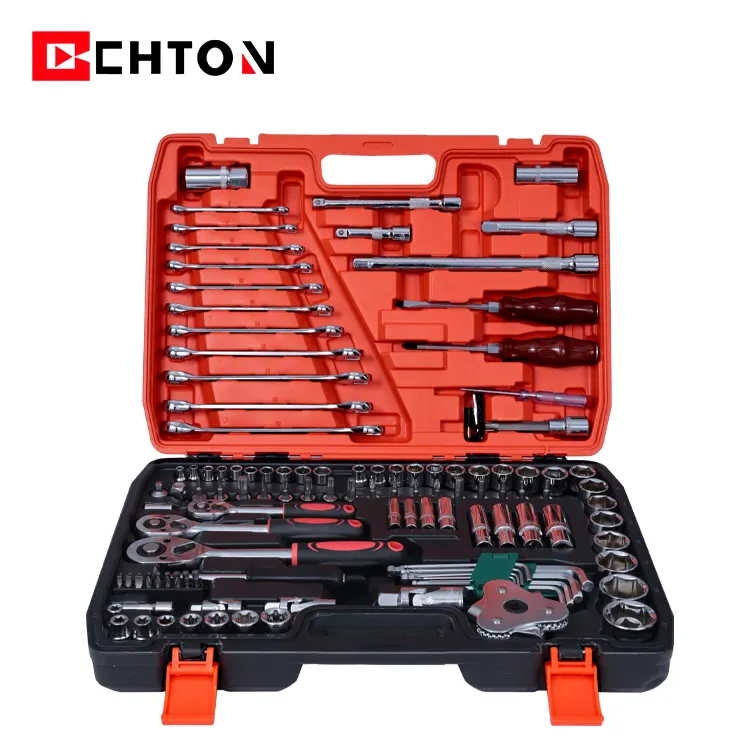 121 Cái Bộ Dụng Cụ Kit Case Car Box Ô Tô Xe Máy Nhà Ổ Cắm Cơ Khí Cờ Lê Ổ Cắm Ratchet Bộ Dụng Cụ Cầm Tay