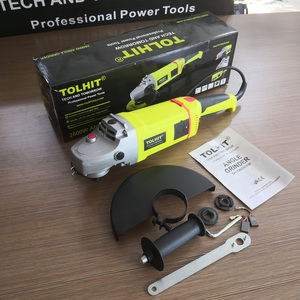 TOLHIT 2600w 6000rpm Professional Angle <strong>Grinder</strong> 230mm 9IN Yellow Paddle Switch <strong>Big</strong> Power Industrial Machine <strong>Surface</strong> Conditioning
