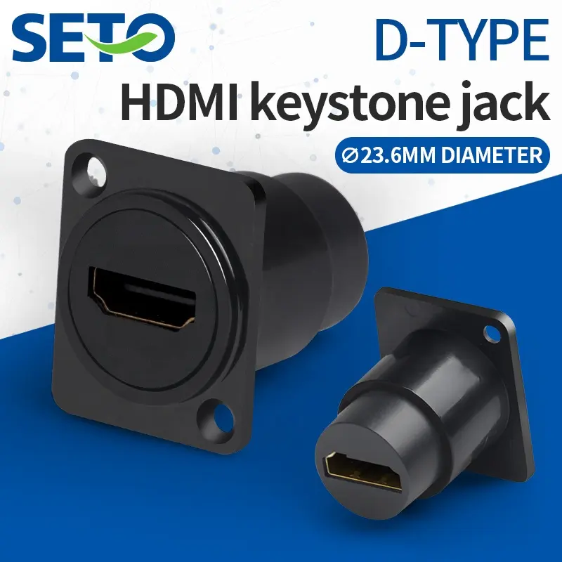 D-тип HD Keystone Jack HD Female Keystone To HD Female Connector черный белый HDTV Jack Rj45 Панельное крепление