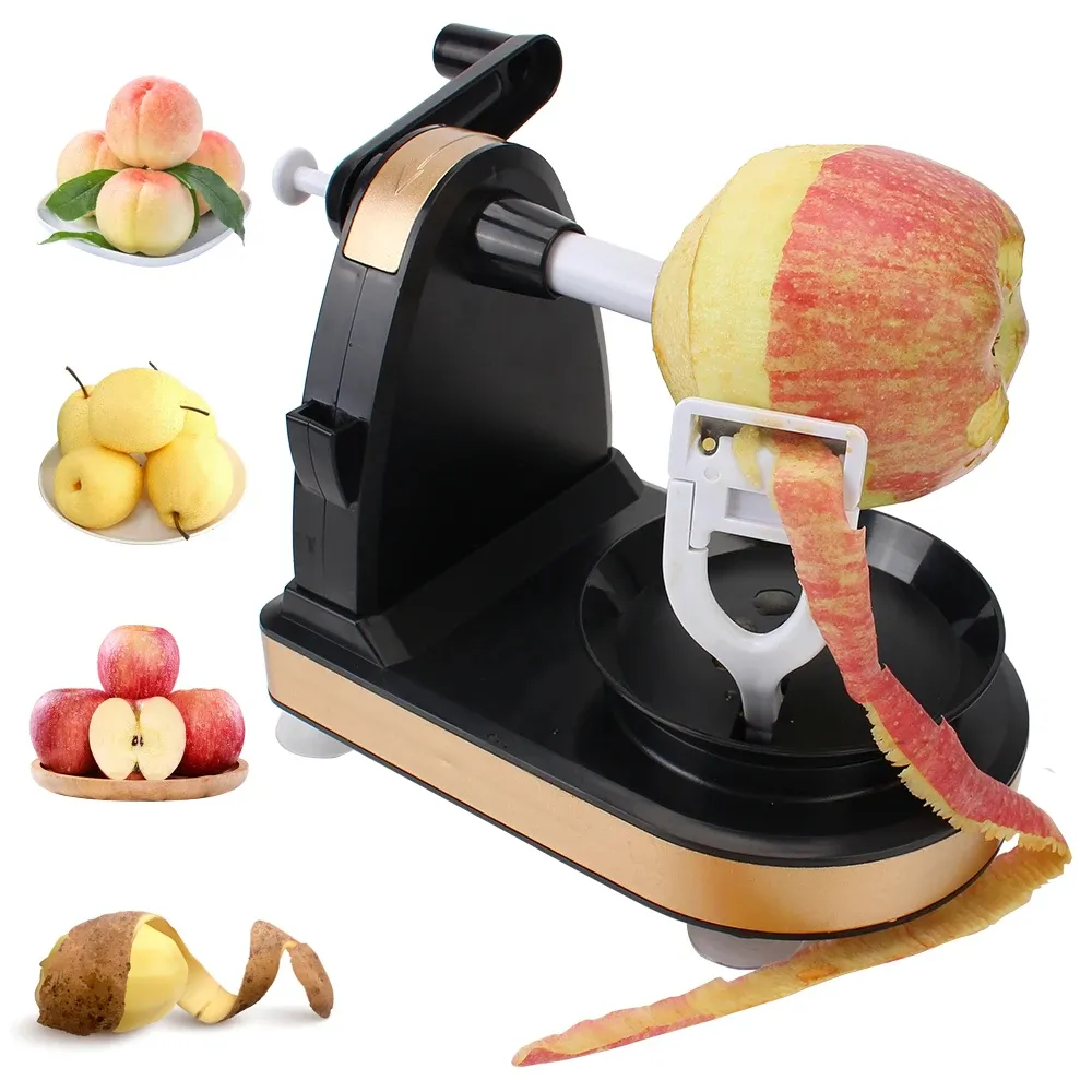 เครื่องตัด Apple Peeler เครื่องตัด เครื่องปอกผลไม้แบบมือหมุน เครื่องตัด Corer ในครัว อุปกรณ์ครัว เครื่องปอกมันฝรั่ง