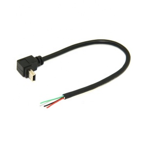 Oem mini <span class=keywords><strong>usb</strong></span> ângulo direito esquerdo para cima, 1m, 90 graus, 0.5m, para abrir 4 fios, extremidade, pigtail cabo de alimentação
