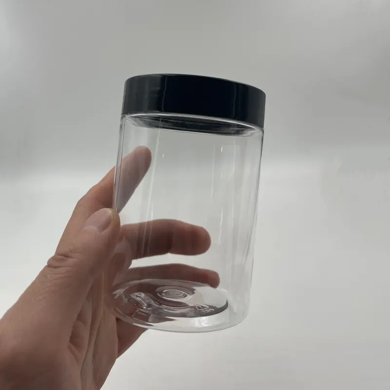 Empty 50ml 100ml 120ml 250ml 300ml 500ml 6 oz 4oz Pet amber transparent 8oz Plastic cosmetic jars for food packaging