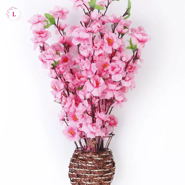Vente en Gros de Centre de Table Familiale pour Mariage, Bouquets de Fleurs Artificielles, Fleurs de Cerisier