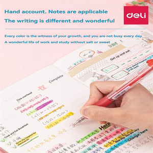 Deli SA500 High Quality <strong>Color</strong> Gel Pen Pink 1 Student <strong>Note</strong>-taking NoteTaking <strong>Notebook</strong> Colored Pen Press Move Smooth Signature Pen - Product Image 3