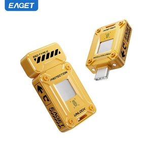 EAGET FU80 Pendrive Type-C 128/256/512GB Thumb Drive 560MB/S Fingerprint <strong>Encryption</strong> USBDrives Luxury Solid State USB <strong>Flash</strong> Drive - Product Image 1