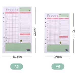 A5 # 9-F Cornell line note color Pack Recargas de cuaderno espiral de colores Papel de carpeta de diario de 6 agujeros para páginas interiores de planificador - Product Image 4